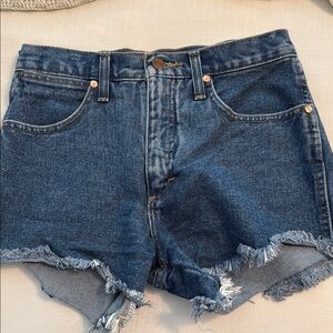 Wrangler Blue High Waist Denim Shorts